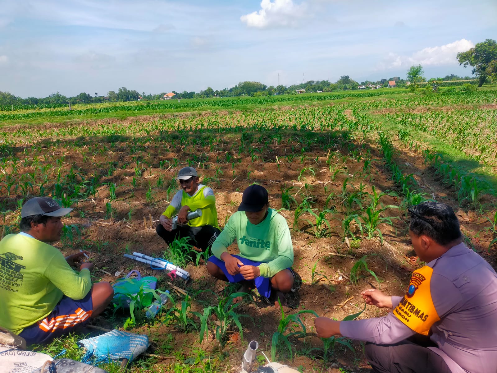 Polisi Dampingi Petani Jagung dan Pembibitan Kelengkeng di Desa Garu