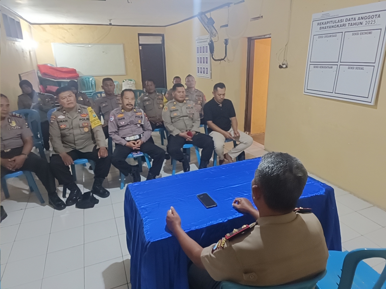 Kapolsek Nganjuk Kota Tekankan Kesiapsiagaan Personel Jelang Pengesahan Warga Baru PSHT Cabang Nganjuk