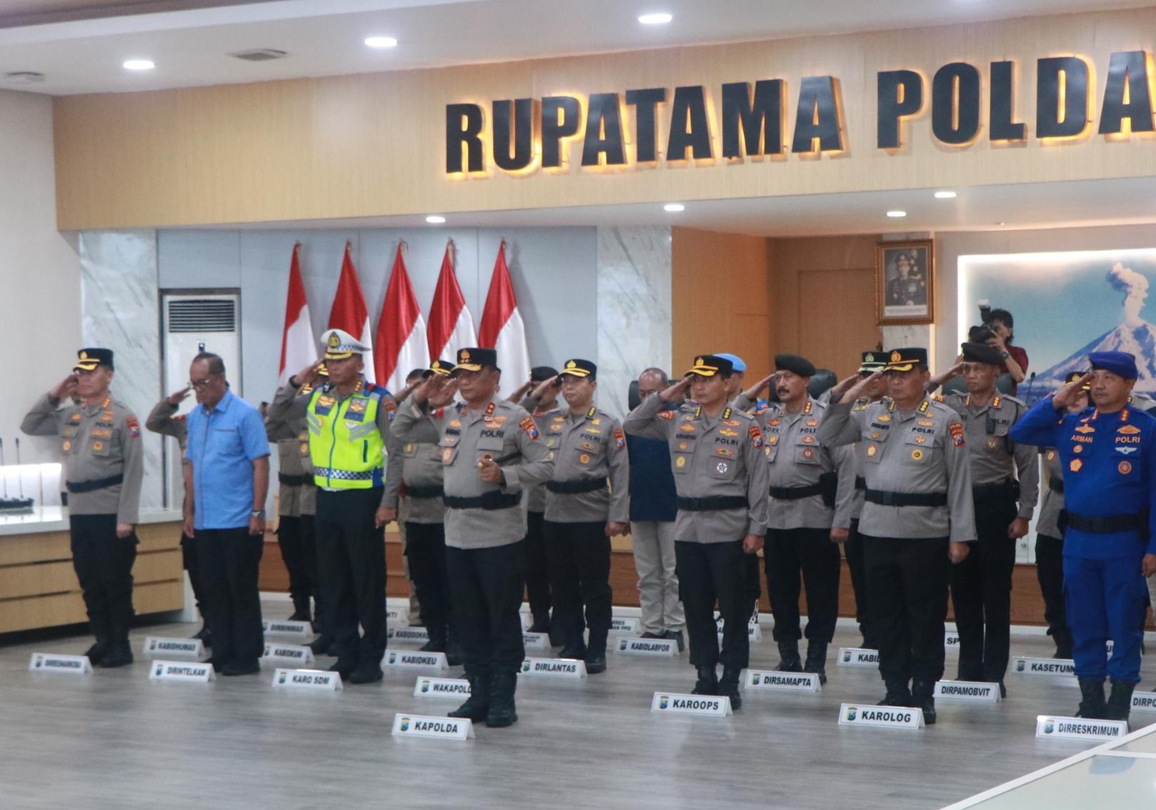 Jelang Hari Bhayangkara ke-80, Polda Jatim Ikuti Upacara Pemuliaan Nilai-Nilai Tribrata
