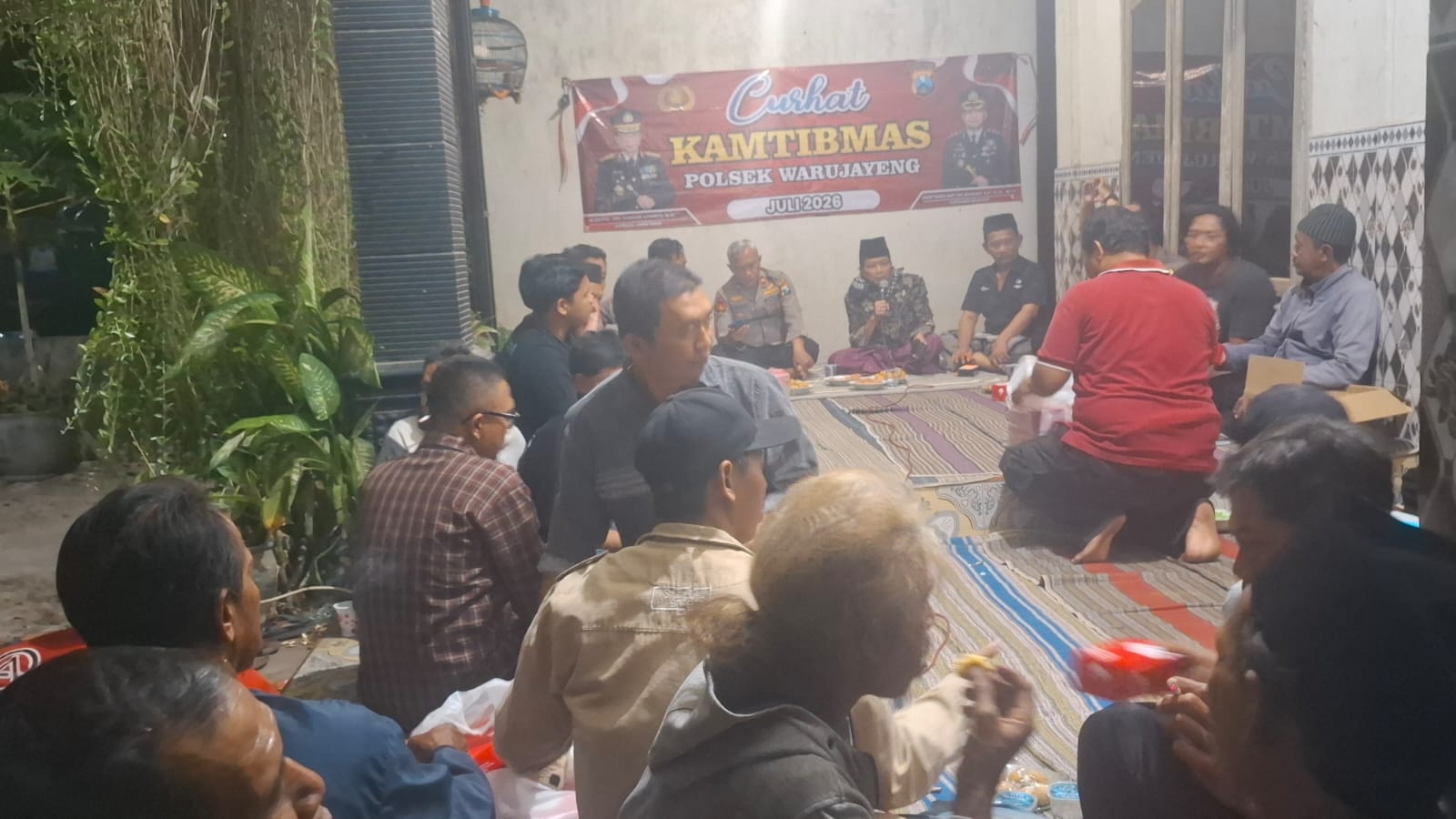 Jalin Sinergitas, Polsek Warujayeng Gelar Curhat Kamtibmas Bersama Warga Sidoharjo
