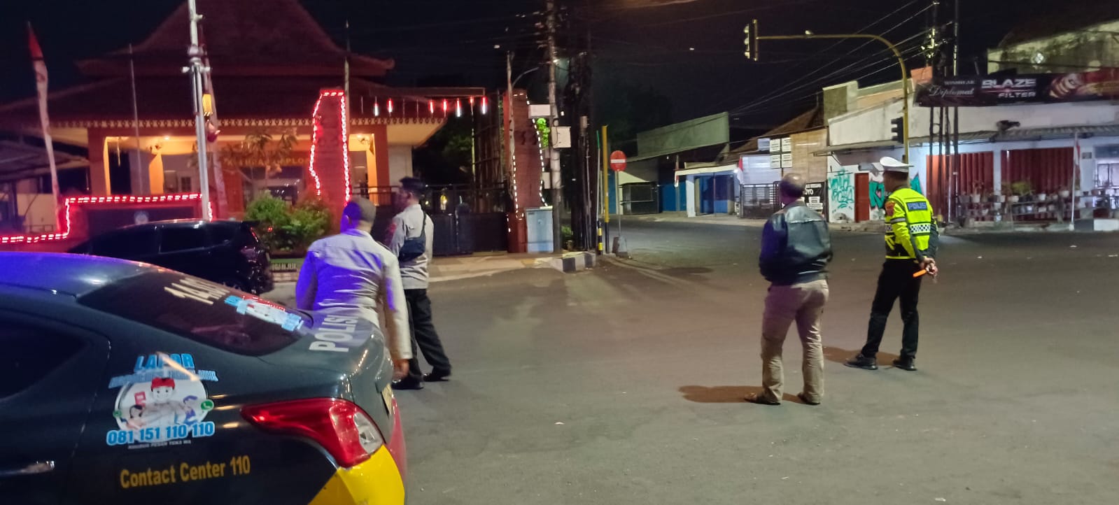 Malam hingga Dini Hari, Polsek Nganjuk Kota Hadir Cegah Balap Liar